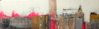 "Flächenatmosphäre" 100 x 30 cm, mixed media, canvas, ..mrs more (stefanie ramsel)